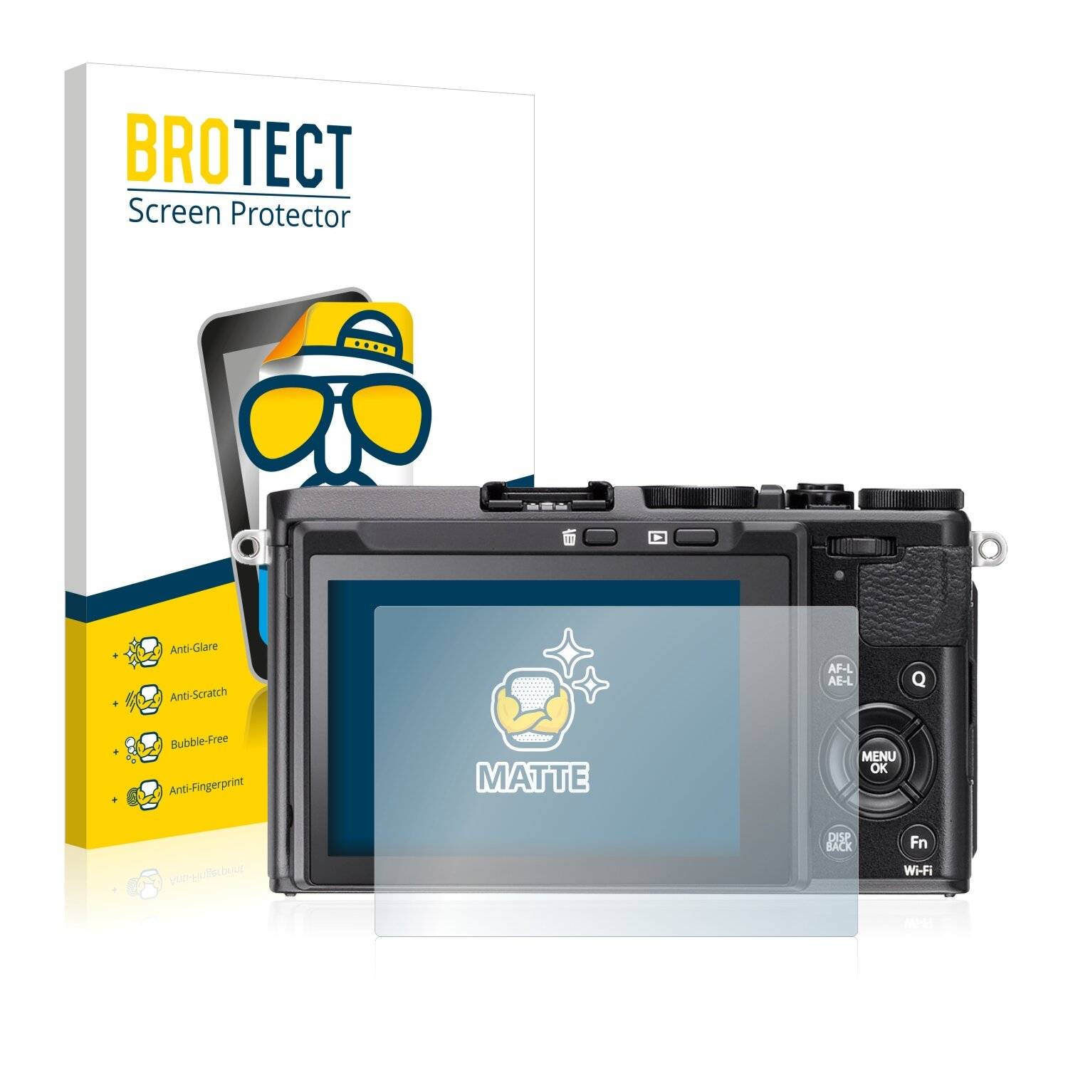 2x BROTECT Matte Displayschutzfolie für Fujifilm FinePix X70 - Entspiegelt,