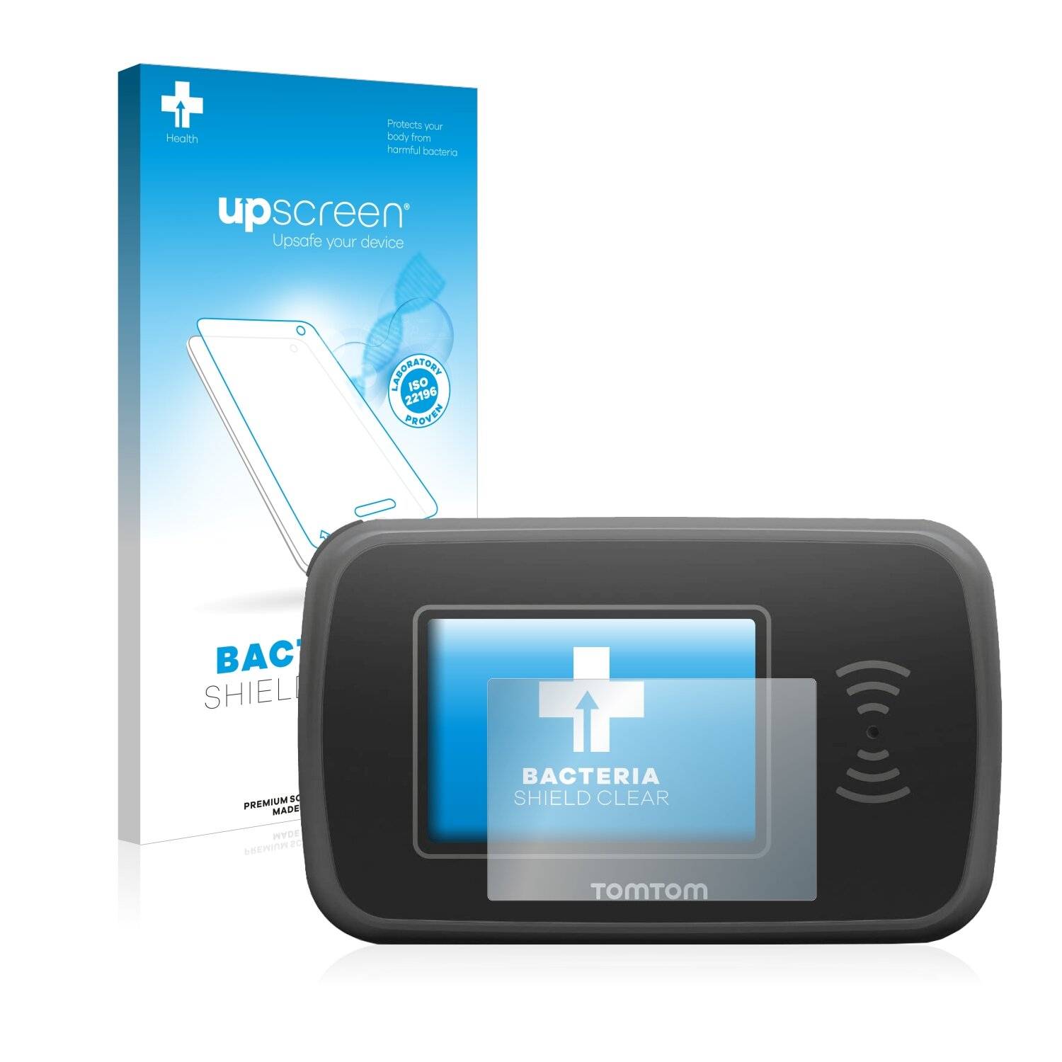 upscreen Bacteria Shield Clear Premium Antibakterielle Displayschutzfolie für TomTom Pro