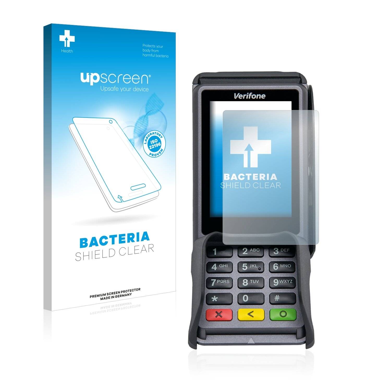 upscreen Bacteria Shield Clear Premium Antibakterielle Displayschutzfolie für Verifone