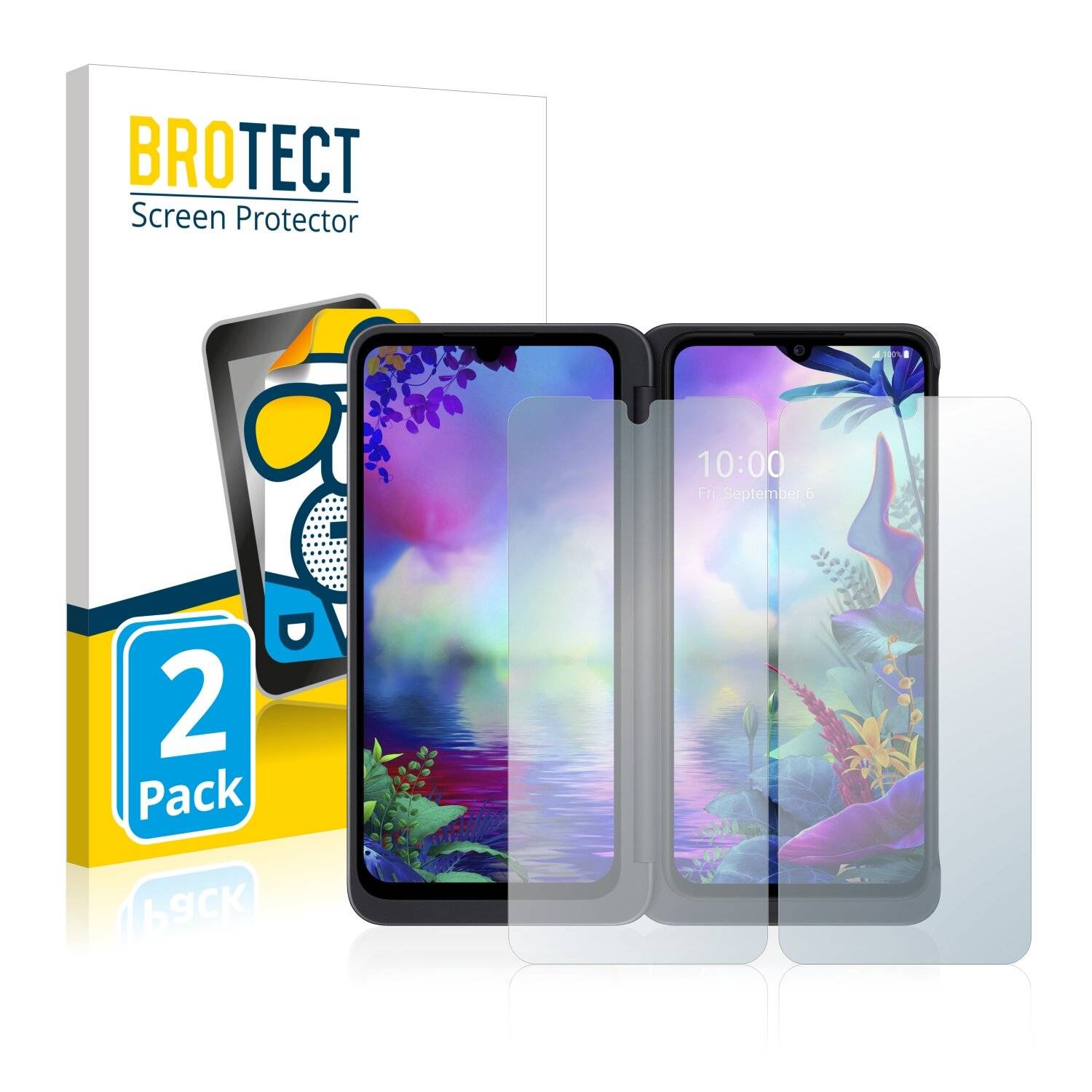 2x BROTECT Matte Displayschutzfolie für LG G8X ThinQ - Entspiegelt,