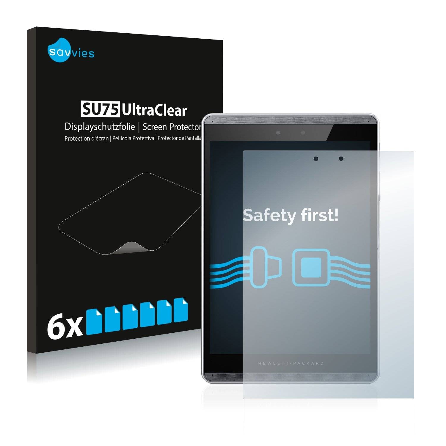 6x Savvies SU75 Displayschutzfolie für HP Pro Slate