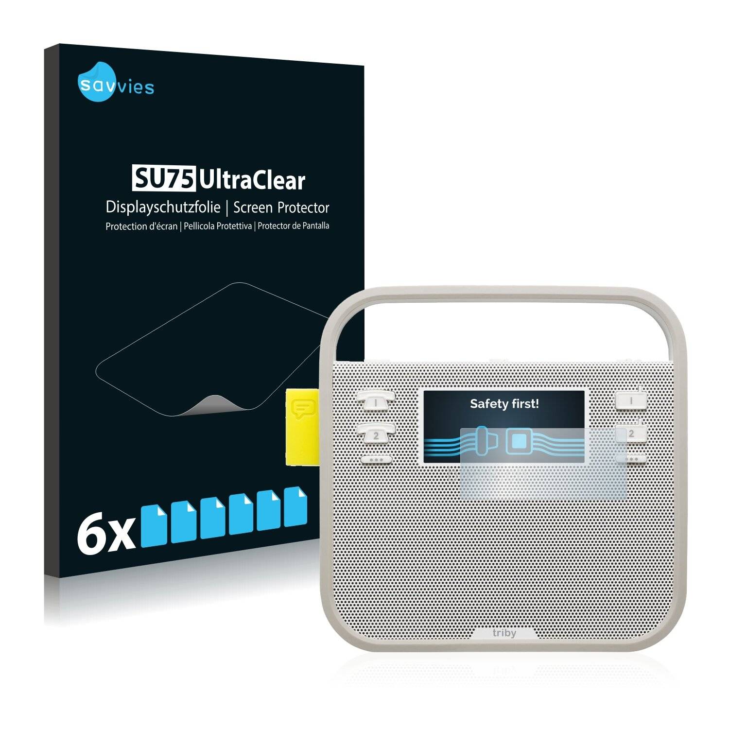 6x Savvies SU75 Displayschutzfolie für Invoxia