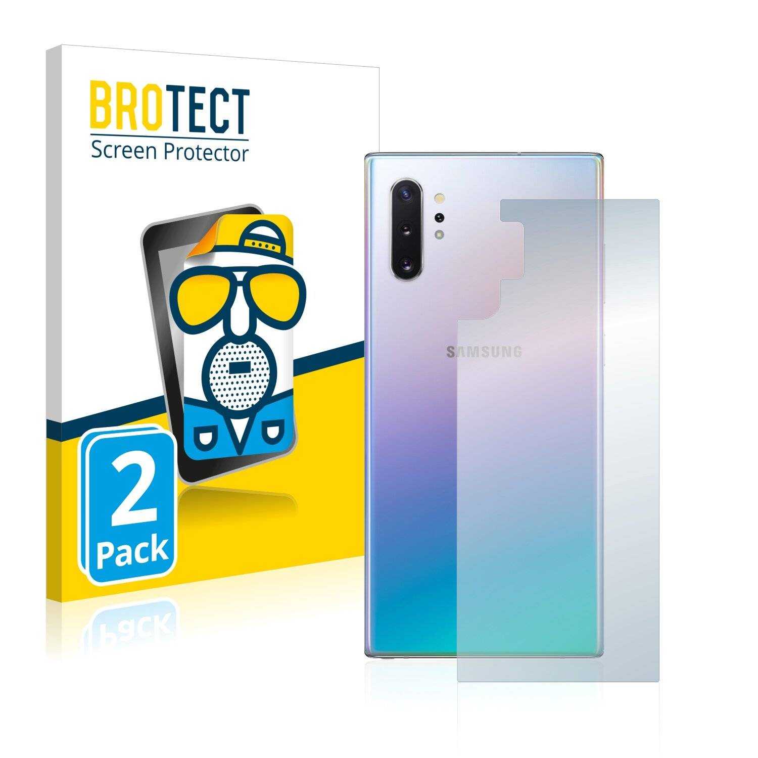 2x BROTECT Matte Displayschutzfolie für Samsung Galaxy Note 10 Plus (Rückseite) -