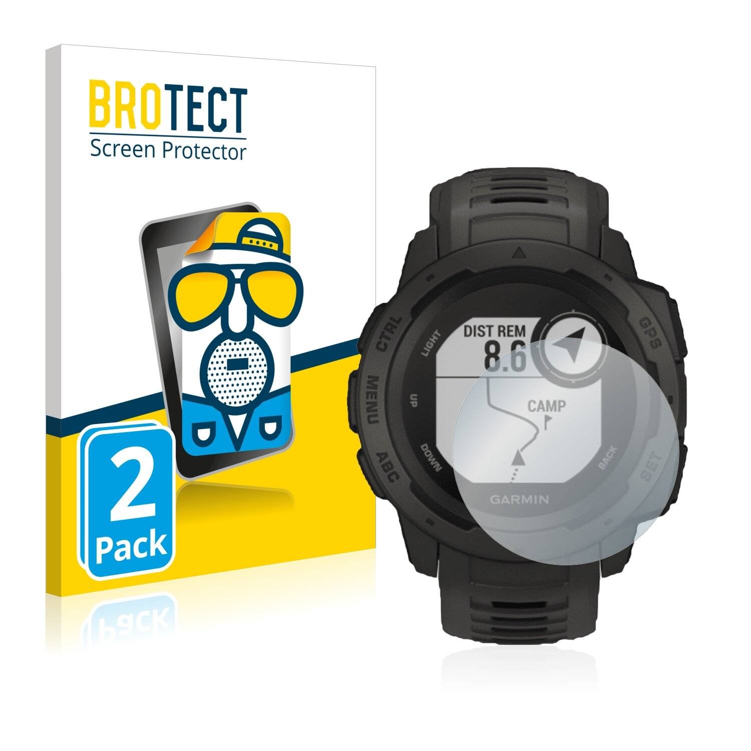 2x BROTECT Matte Displayschutzfolie für Garmin Instinct Tactical Edition - Entspiegelt,