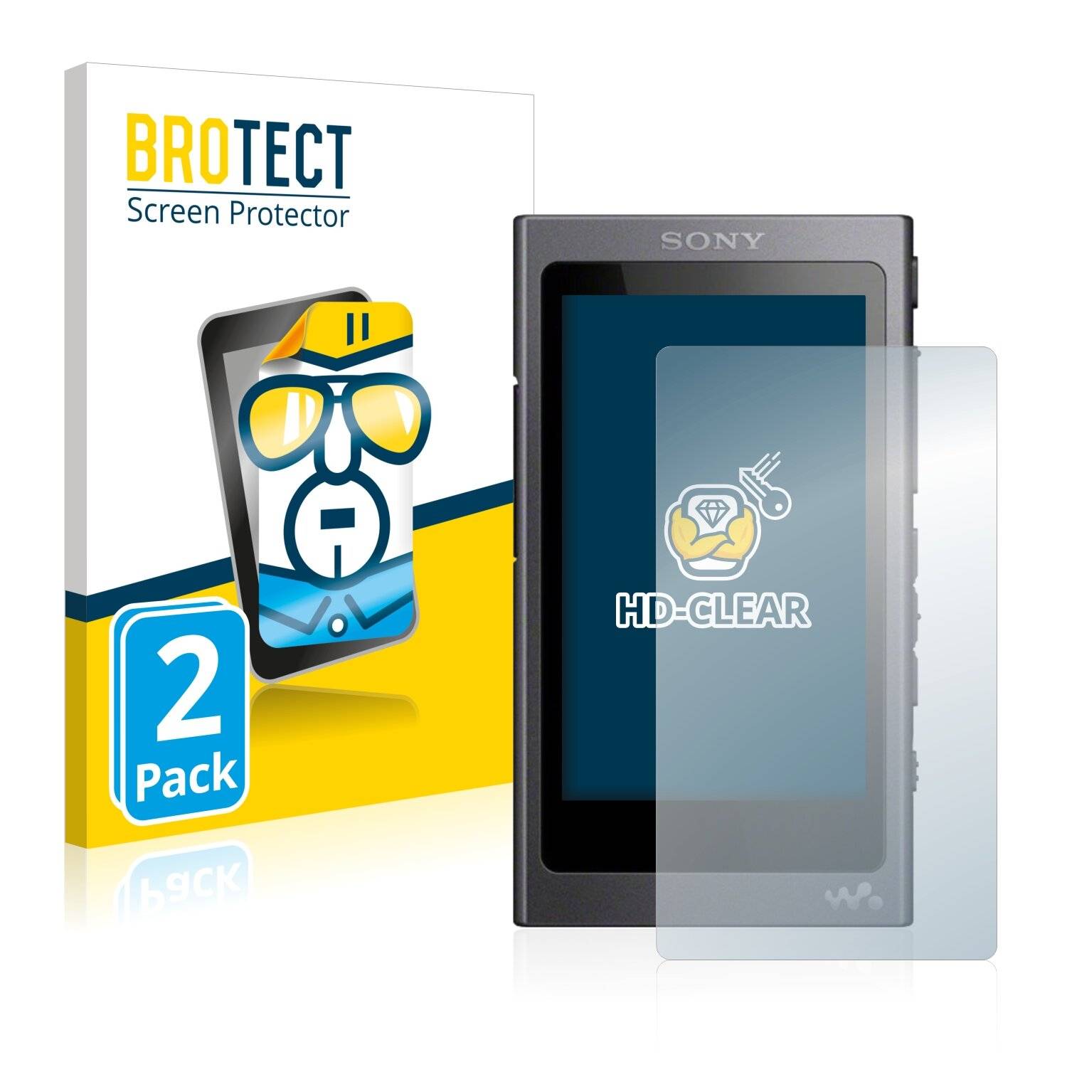 2x BROTECT HD-Clear Displayschutzfolie für Sony Walkman