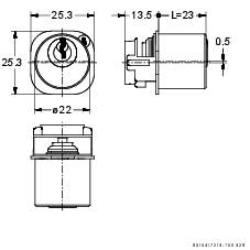 Junie ASS Zylindereinsatz 7538 vernickelt gleichschließend 101