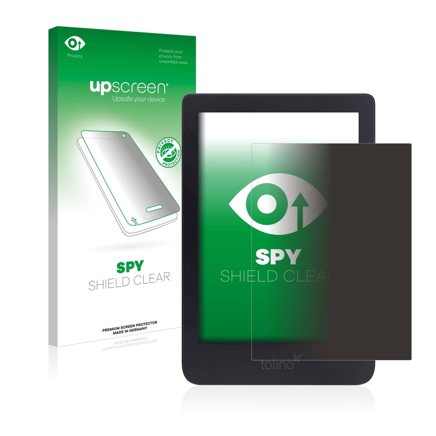 upscreen Spy Shield Clear Premium Blickschutzfolie für Tolino Shine