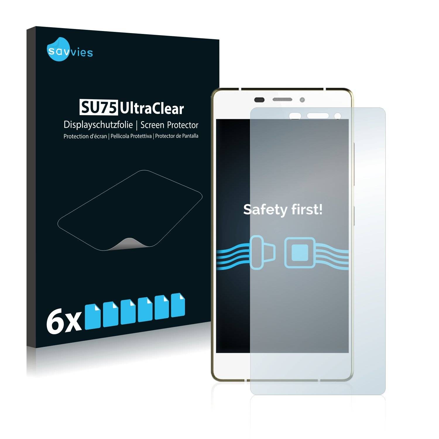 6x Savvies SU75 Displayschutzfolie für Gionee Elife