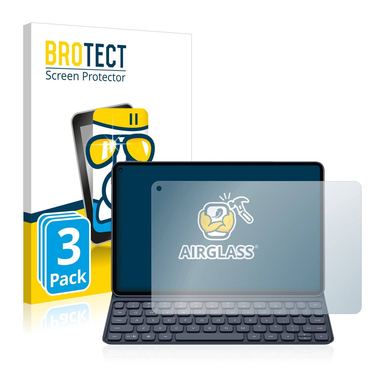 3x BROTECT AirGlass Schutzglas Folie für Huawei MatePad Pro