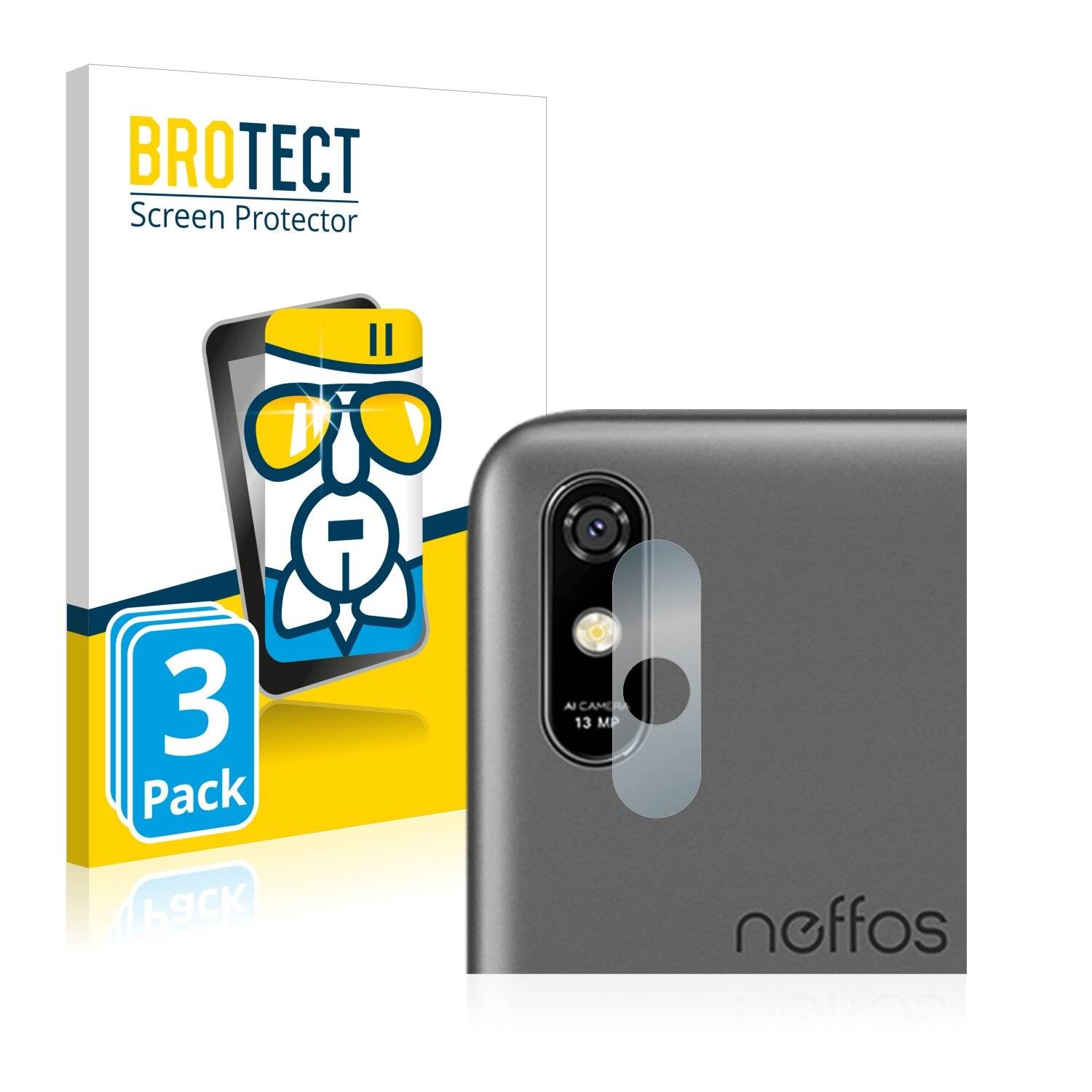 3x BROTECT AirGlass Schutzglas Folie für TP-Link Neffos C9 Max (NUR