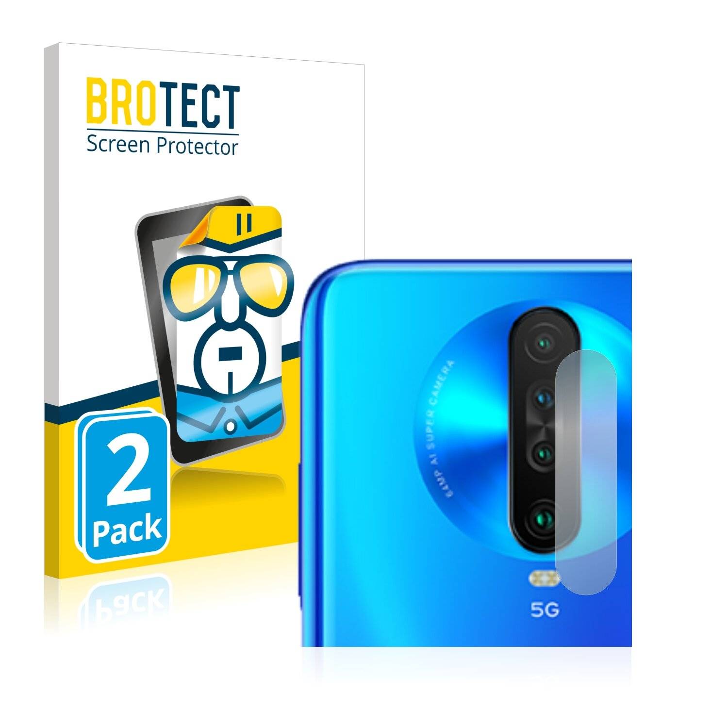2x BROTECT HD-Clear Displayschutzfolie für Xiaomi Redmi K30 5G (NUR