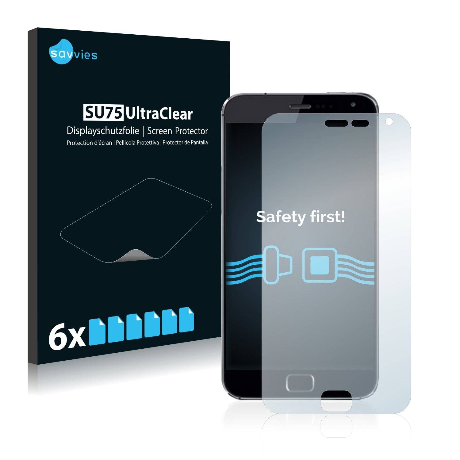 6x Savvies SU75 Displayschutzfolie für Meizu MX4