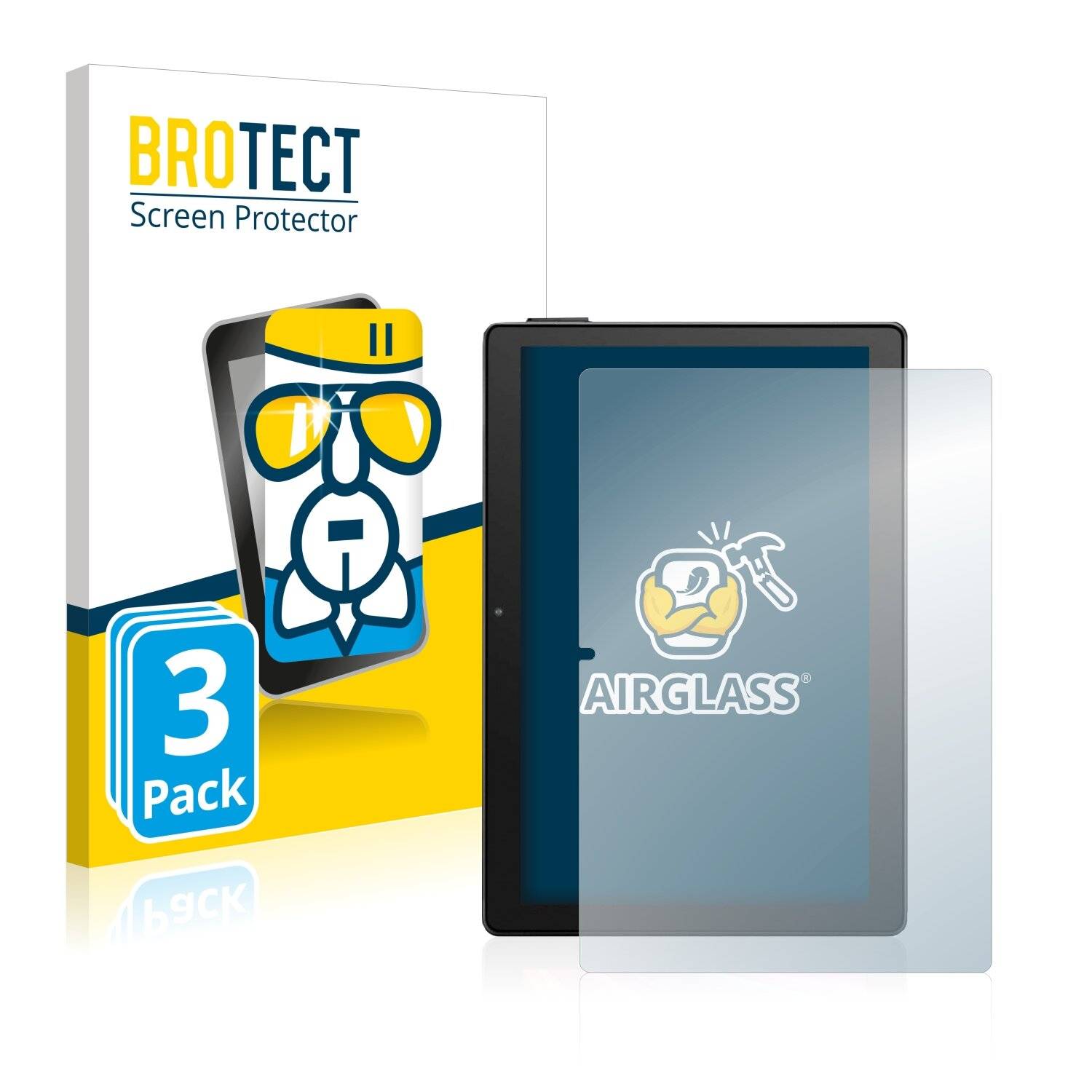 3x BROTECT AirGlass Schutzglas Folie für Dragon Touch Max