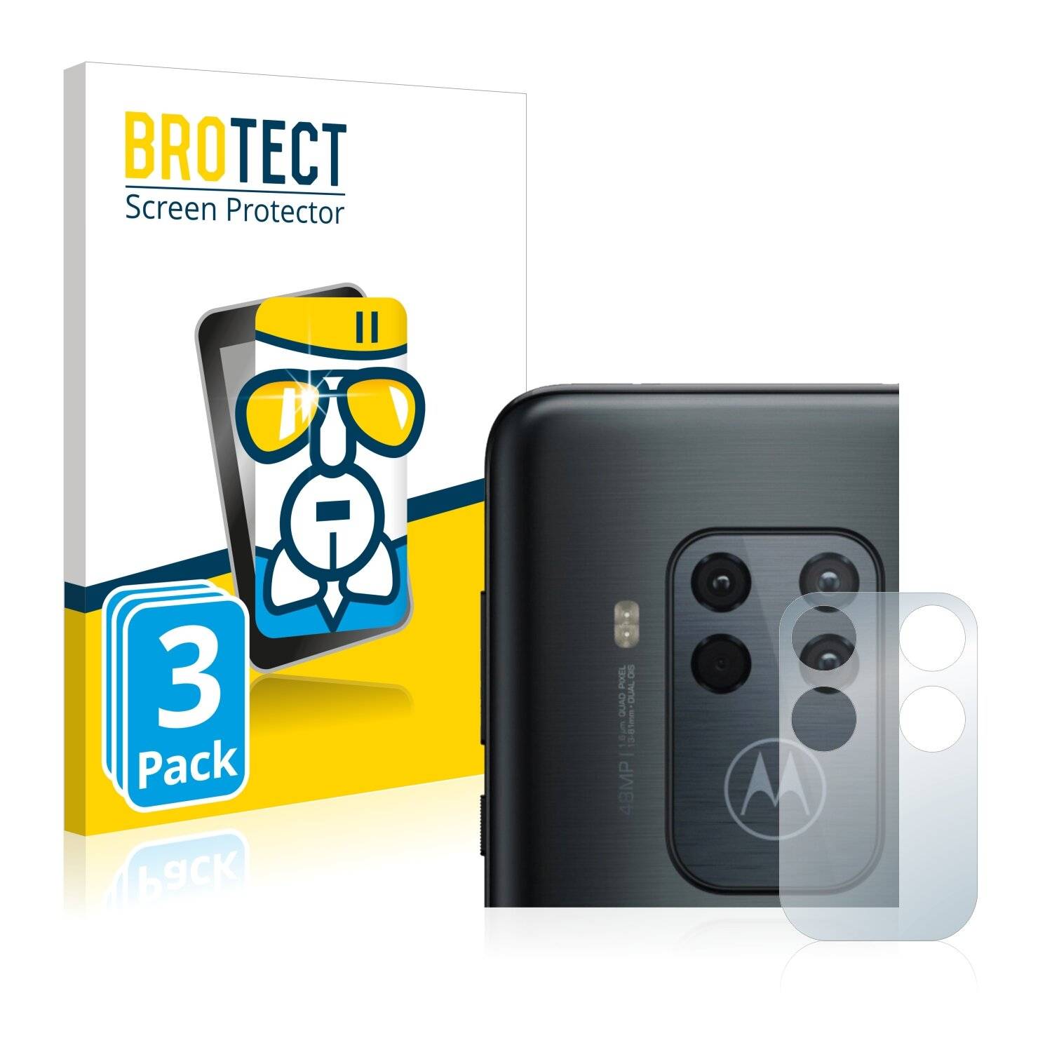 3x BROTECT AirGlass Schutzglas Folie für Motorola One Zoom (NUR