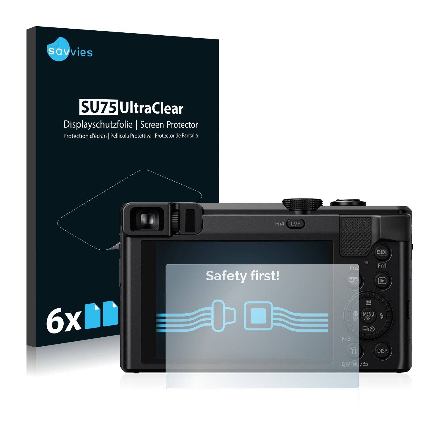 6x Savvies SU75 Displayschutzfolie für Panasonic Lumix
