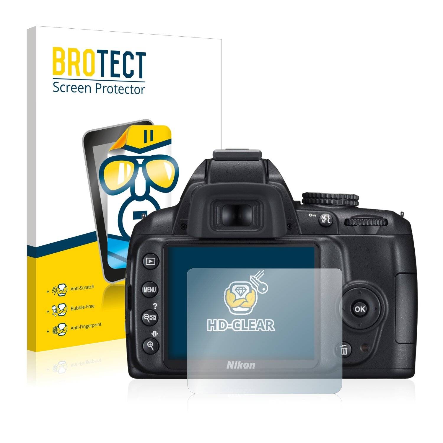 2x BROTECT HD-Clear Displayschutzfolie für Nikon