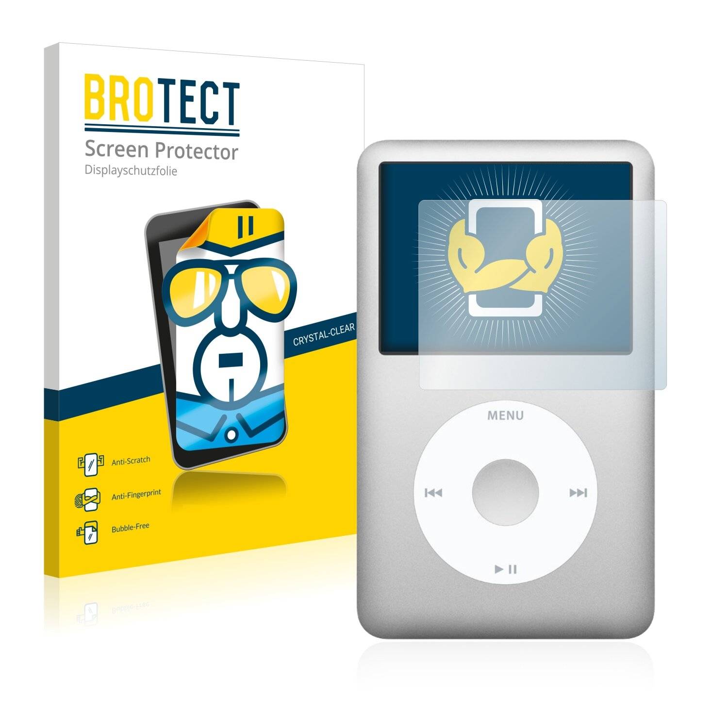 2x BROTECT HD-Clear Displayschutzfolie für Apple iPod classic 160 GB (7.