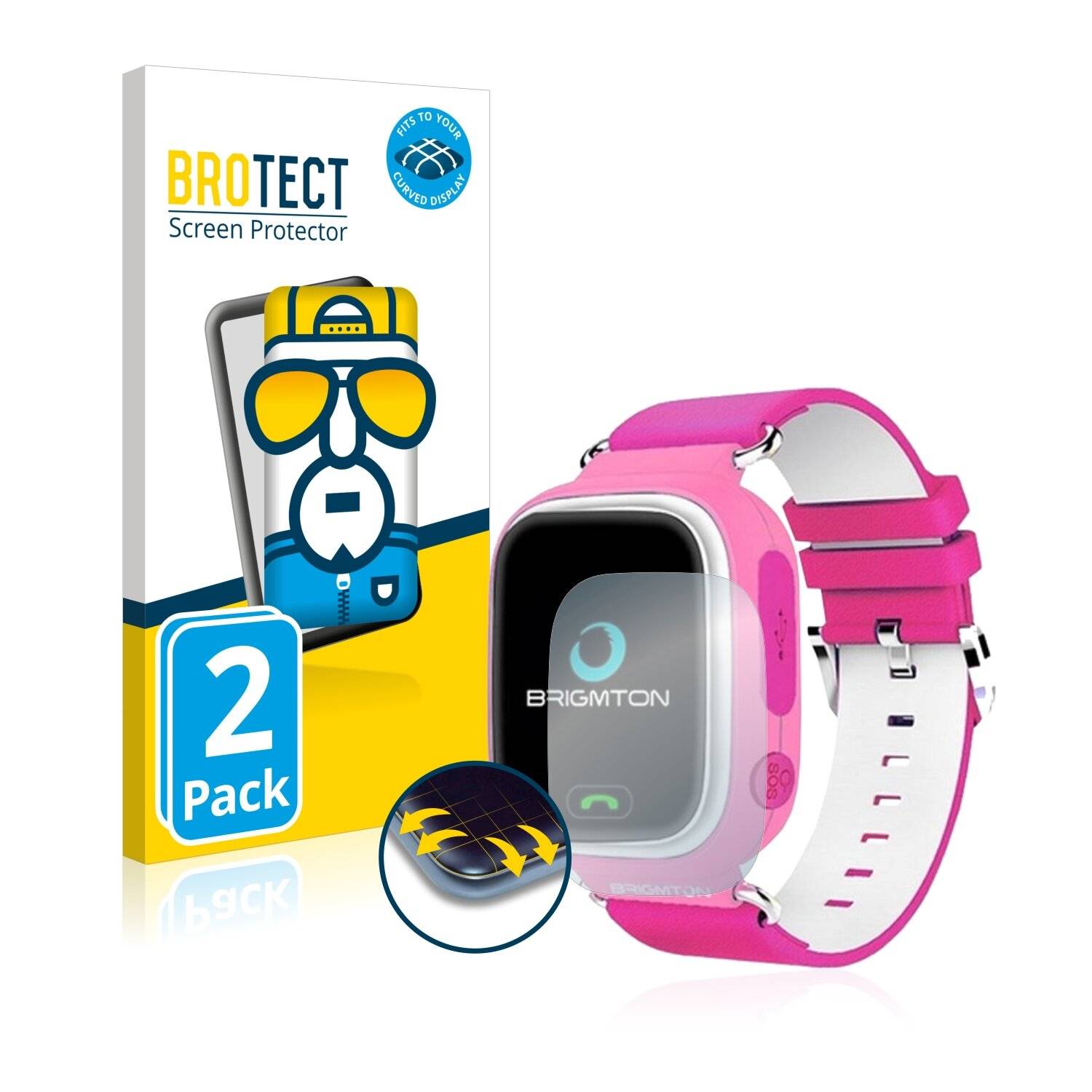 2x BROTECT Flex Full-Cover Displayschutzfolie für Brigmton