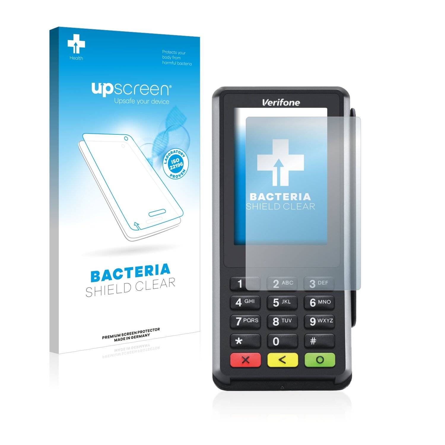 upscreen Bacteria Shield Clear Premium Antibakterielle Displayschutzfolie für Verifone