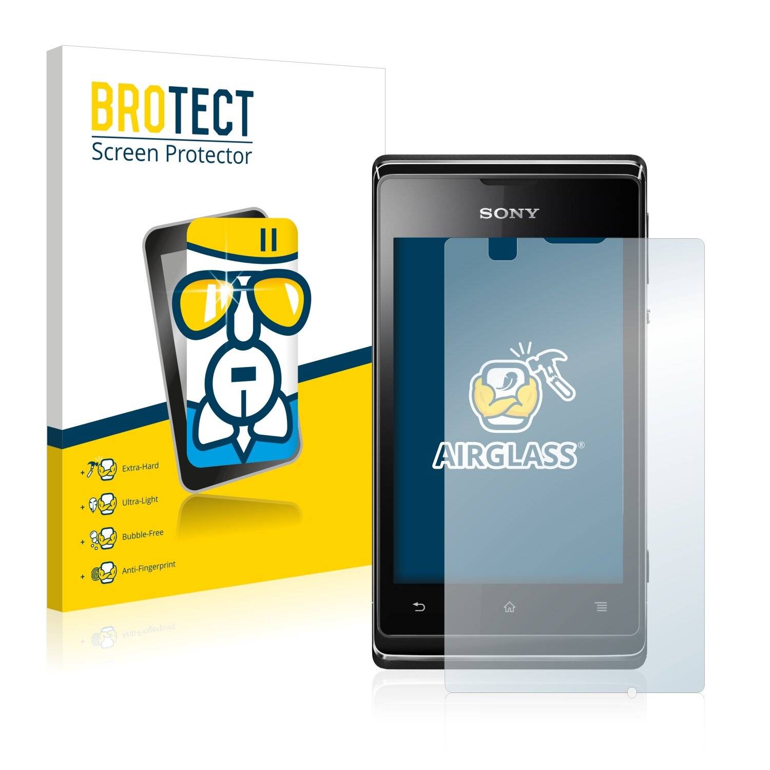 BROTECT AirGlass Schutzglas Folie für Sony Xperia E