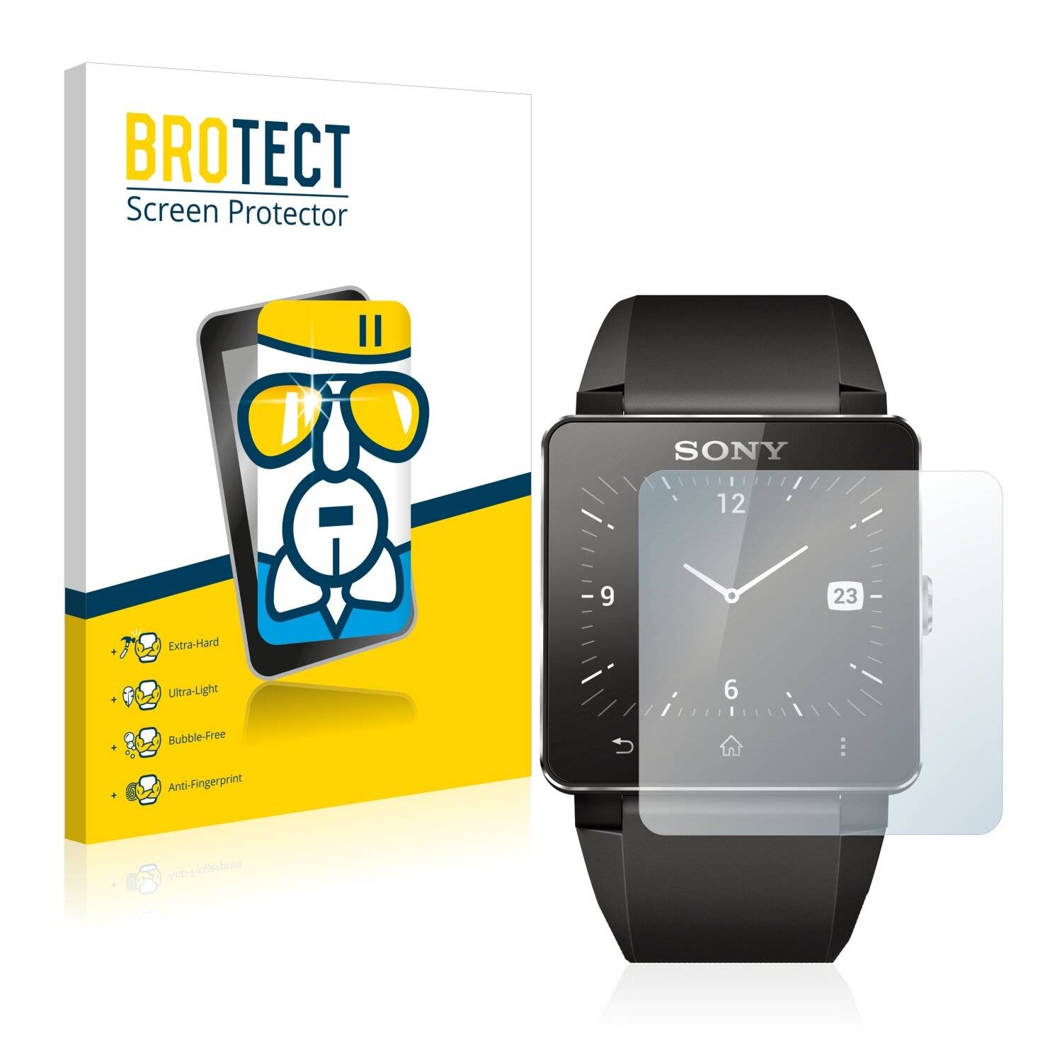BROTECT AirGlass Schutzglas Folie für Sony Smartwatch