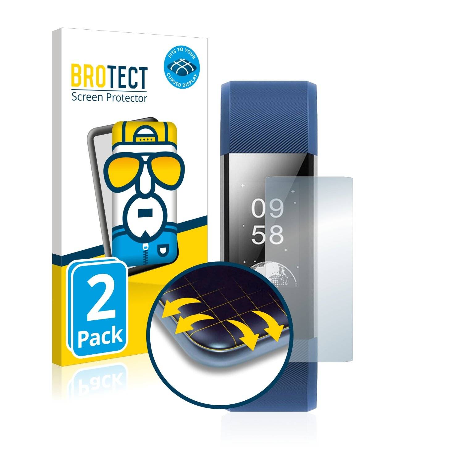 2x BROTECT Flex Full-Cover Displayschutzfolie für Huyeta 115