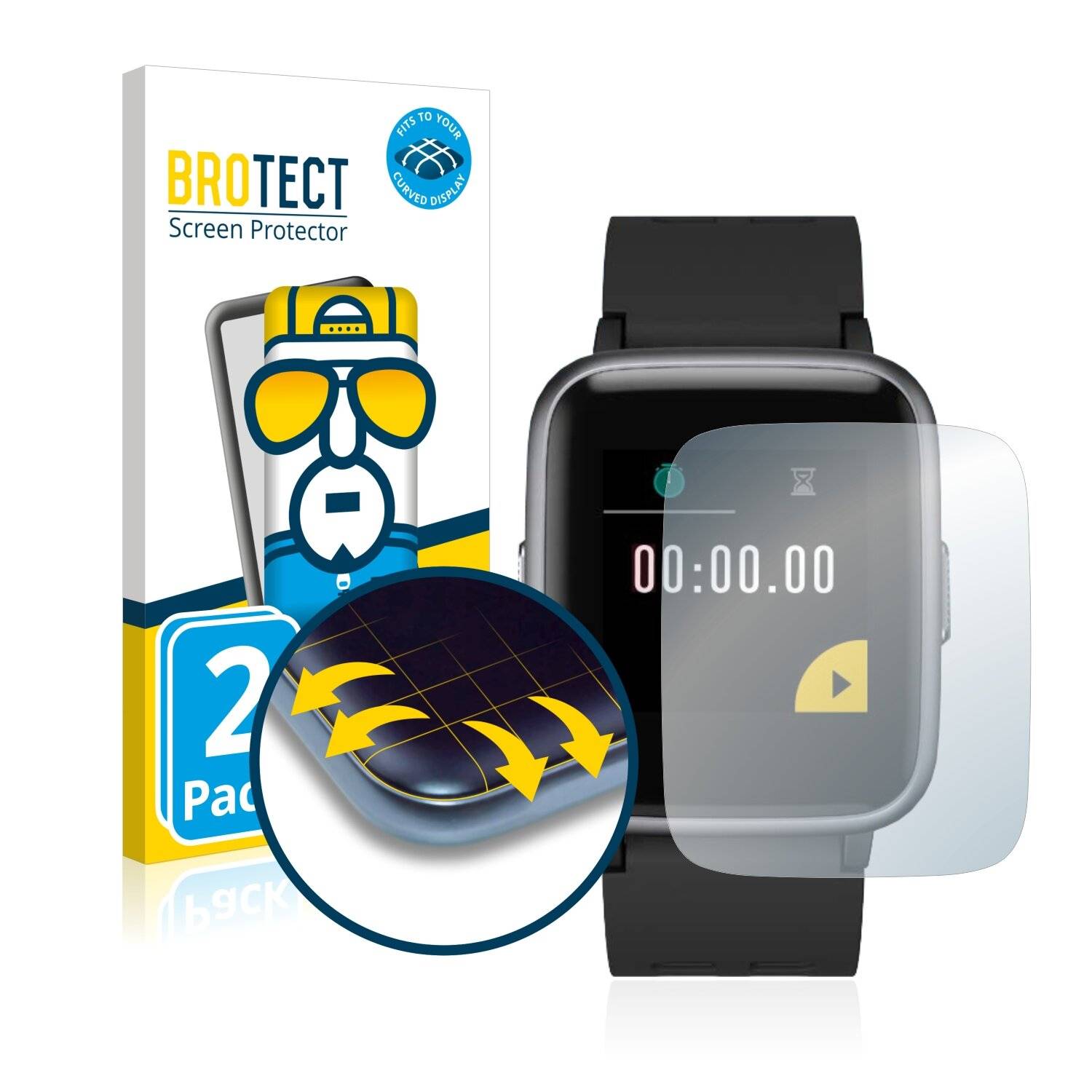 2x BROTECT Flex Full-Cover Displayschutzfolie für Latec