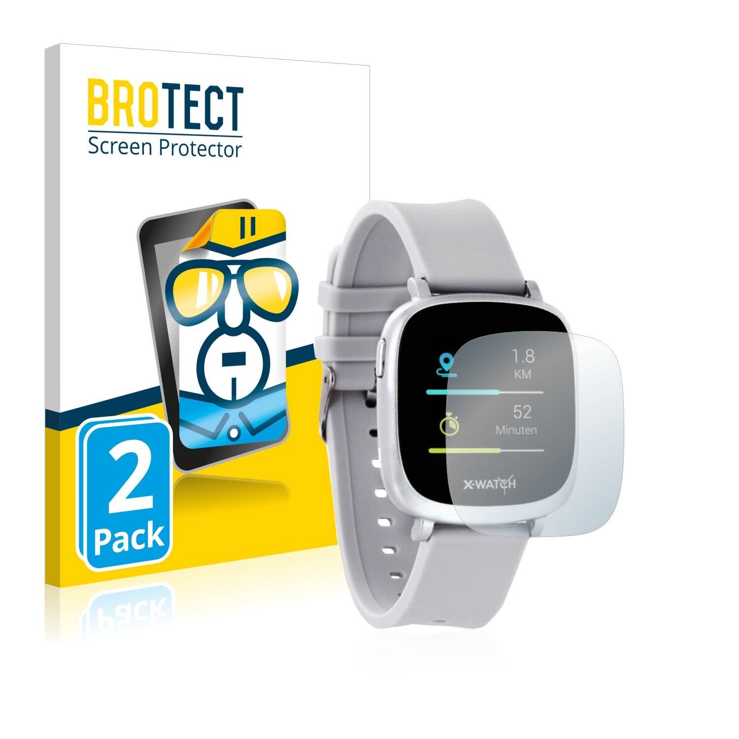 2x BROTECT HD-Clear Displayschutzfolie für Xlyne X-Watch Ive XW