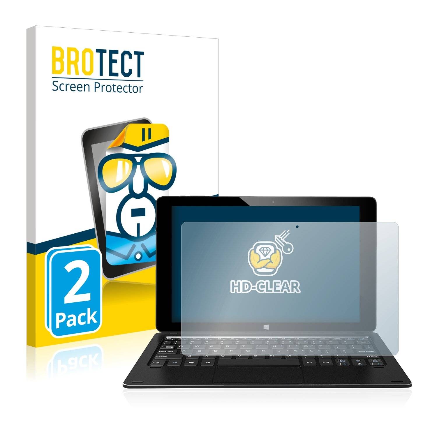 2x BROTECT HD-Clear Displayschutzfolie für Alldocube iwork 10