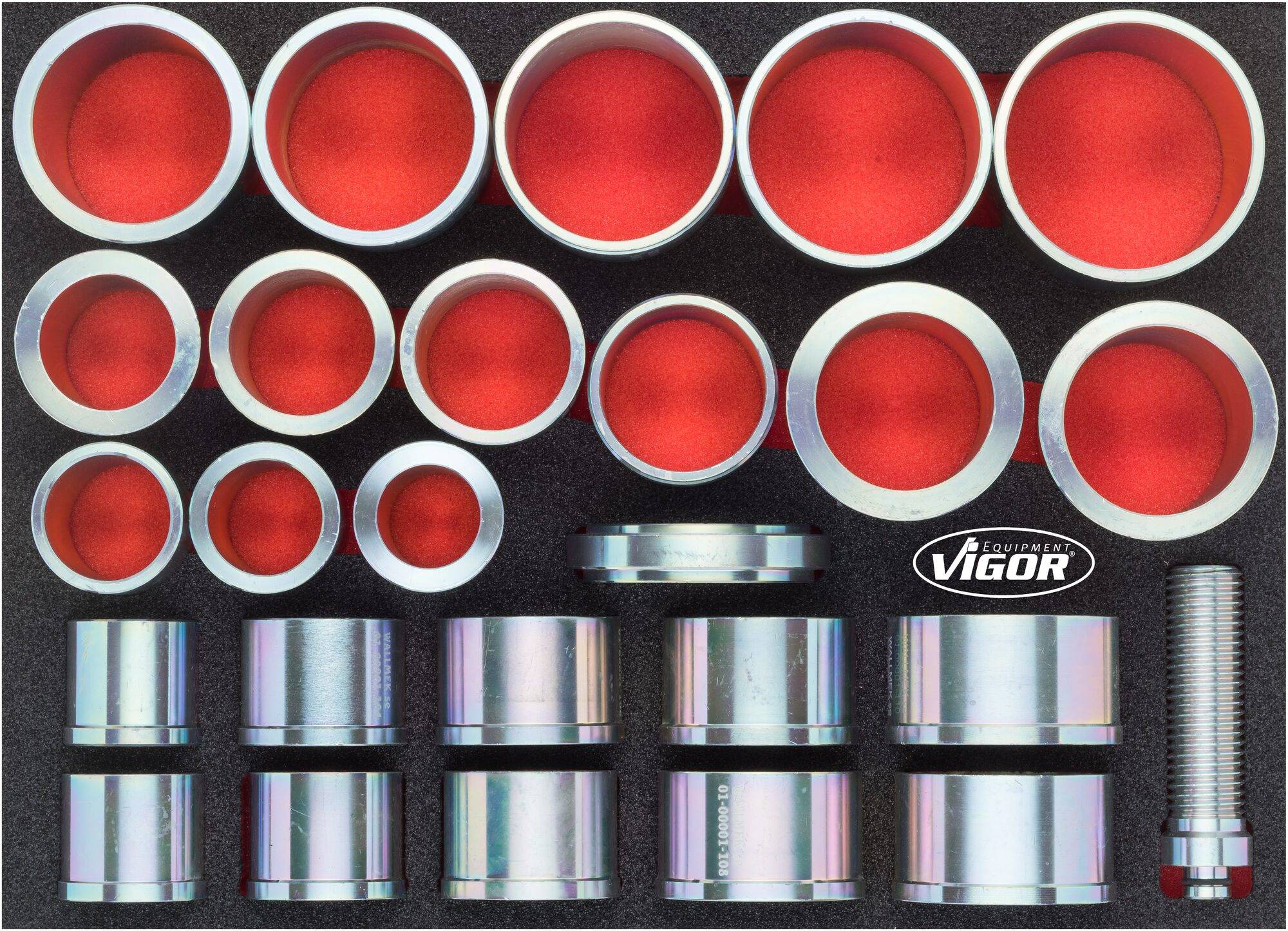 VIGOR Zug- und Druckhülsen Satz ∙ V5066 ∙ Anzahl Werkzeuge: 26