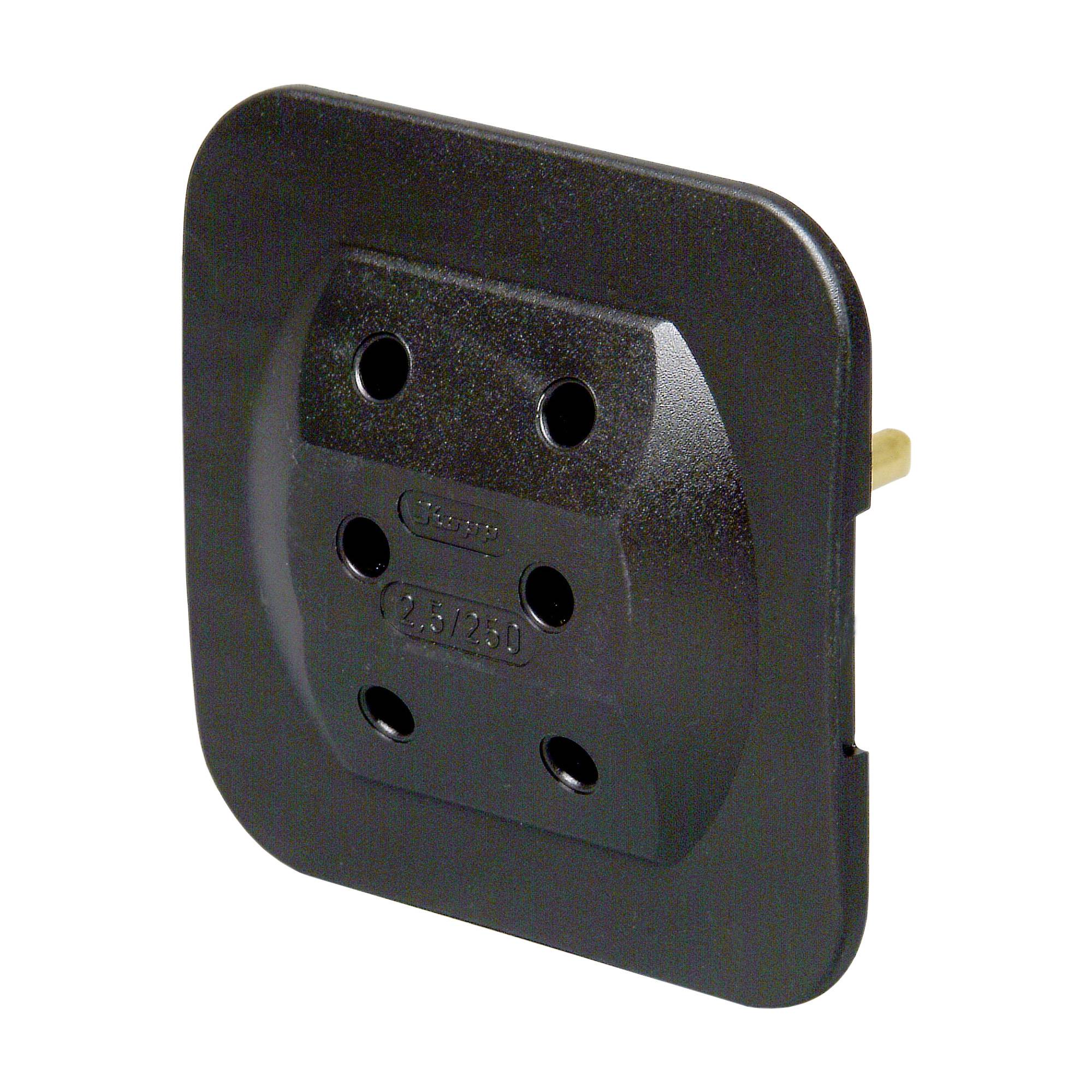 HEINRICH KOPP - Kopp 174905008, Typ C (Euro-Stecker), Typ C (Euro-Stecker), 250 V, 2,5 A, Schwarz, Weiblich