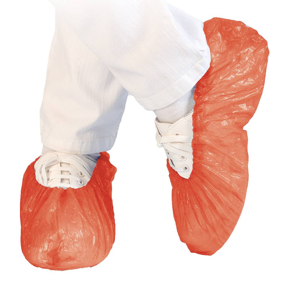 Überschuhe, CPE, rot, L: 41cm, H: 15cm