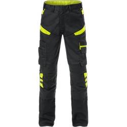 Fristads Bundhose 129482-982 Gr. C48 schwarz/gelb, 65% Poly/35% BW ca. 260 g/m²