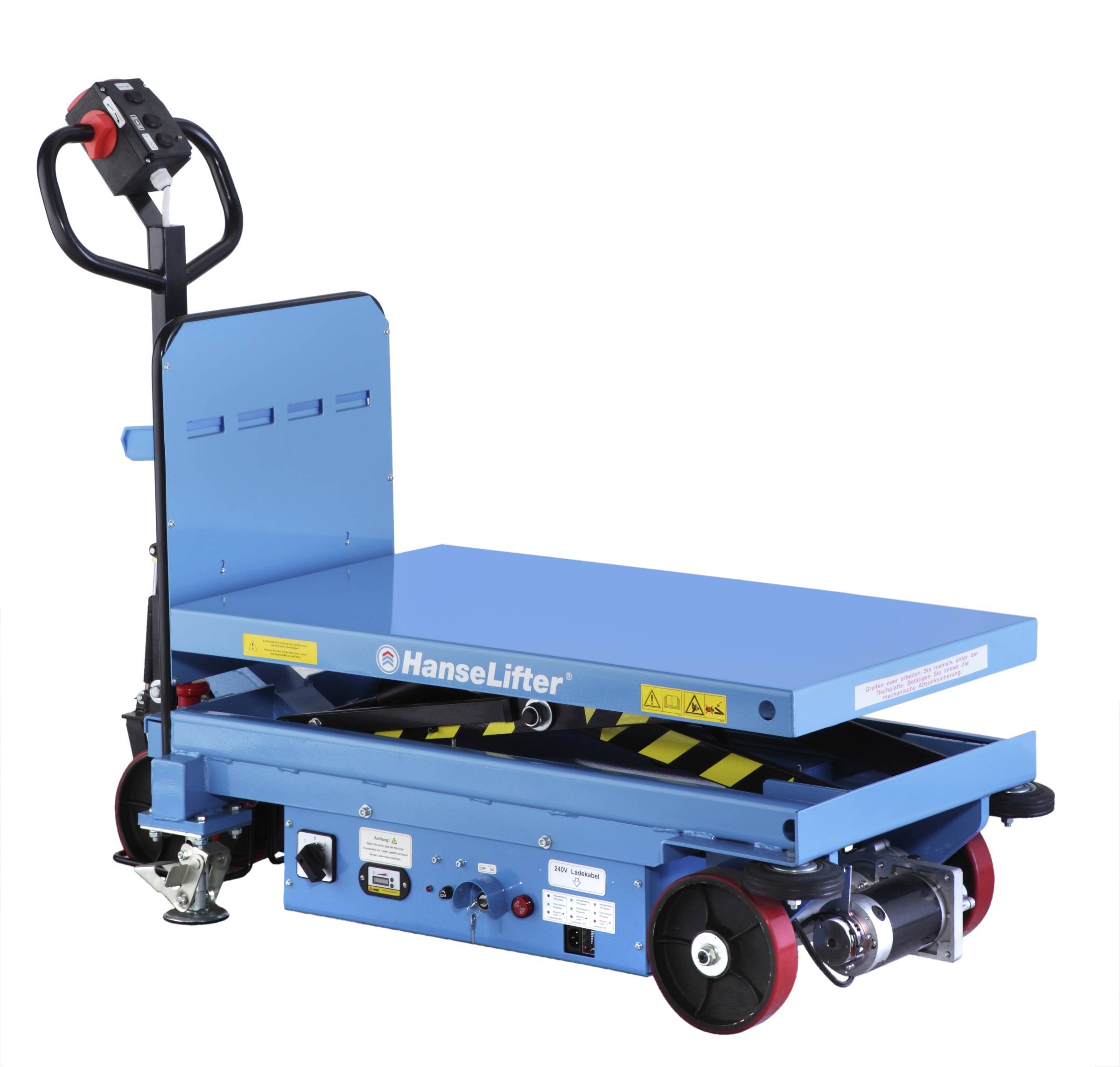 Hanselifter elektrischer Hubtischwagen E-SPA500 Hubhöhe 535mm Tragkraft 500kg