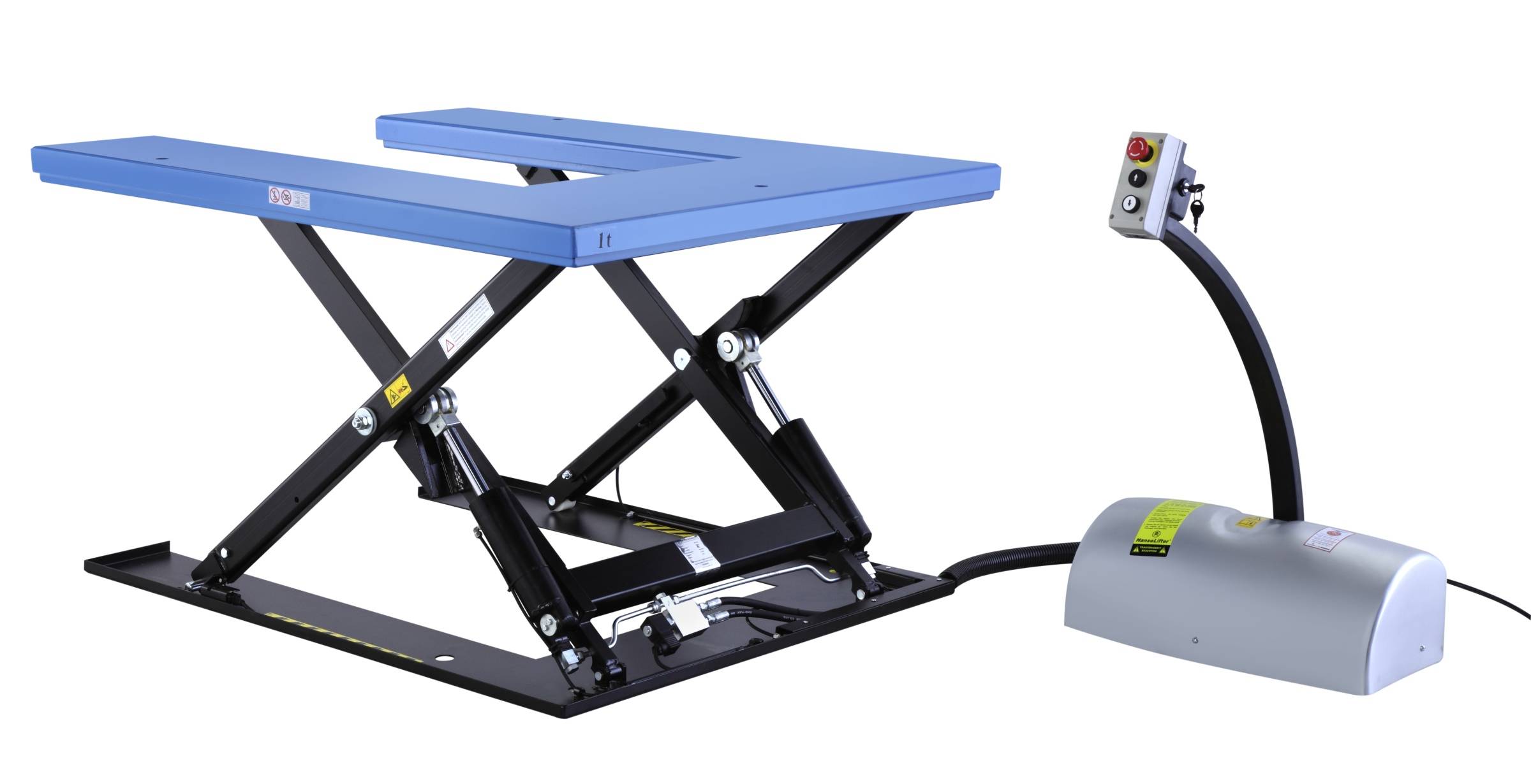 HanseLifter Hubtisch HTF-U mit U-Profil 230V Tragkraft 1000kg Hubhöhe 840mm