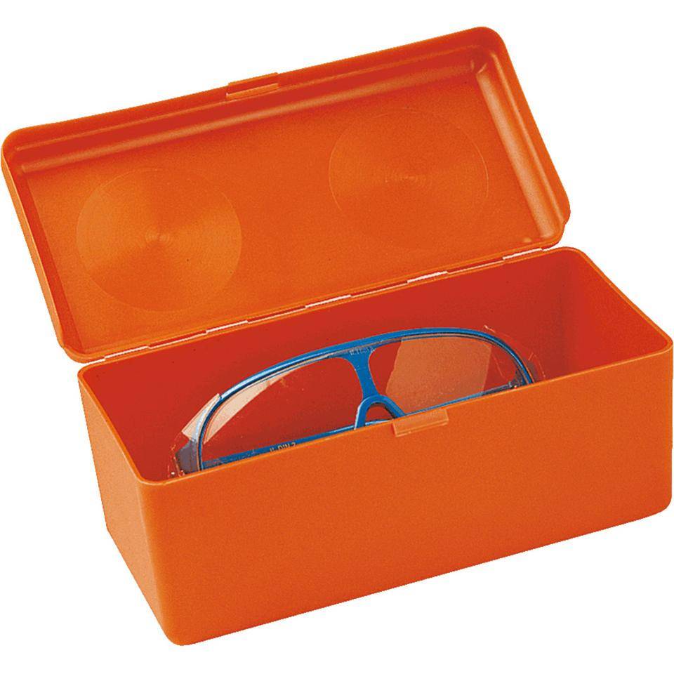 Brillenklappetui Modell 281, orange, Kunststoff, 195x85x75mm