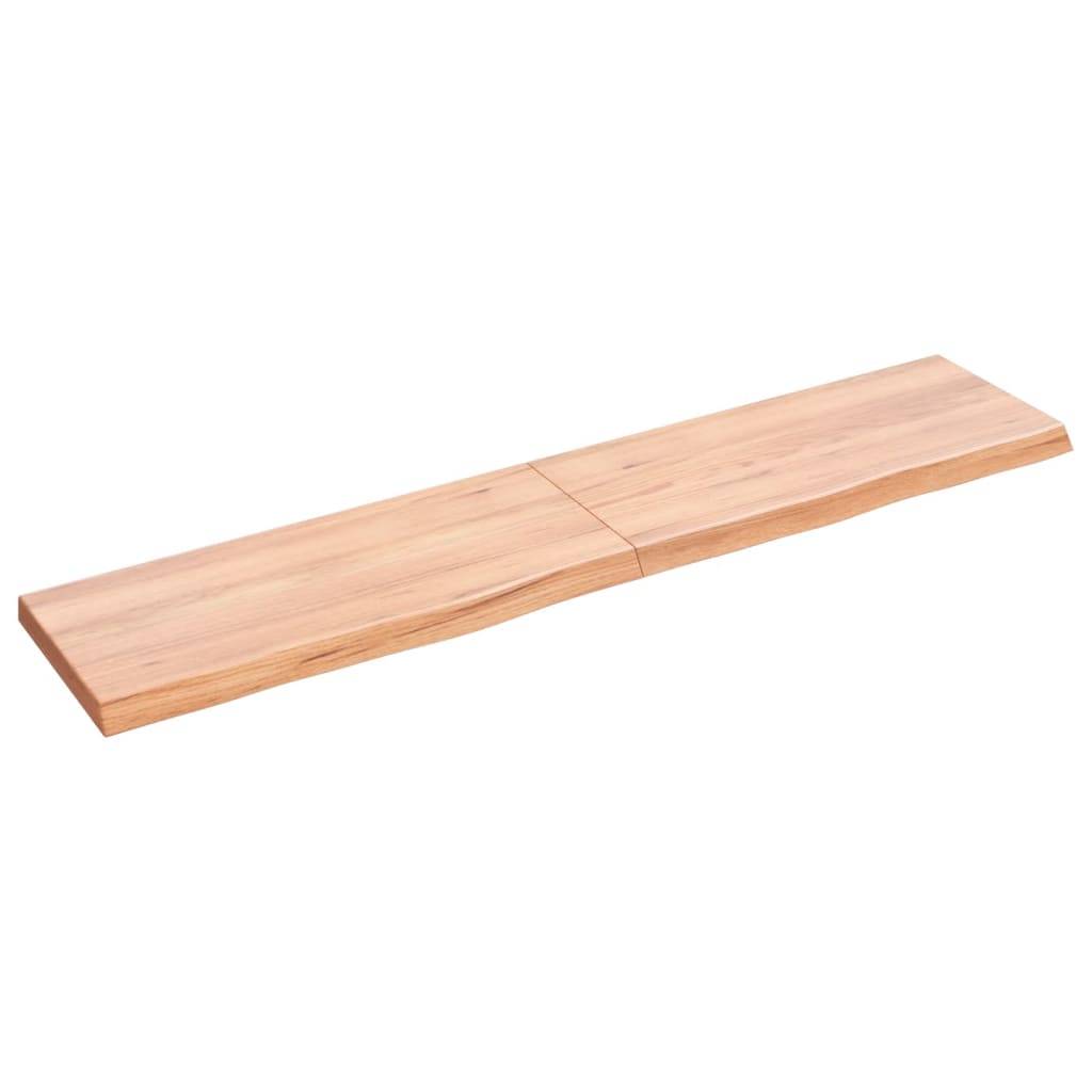 vidaXL Wandregal Hellbraun 140x30x(2-4) cm Massivholz Eiche Behandelt