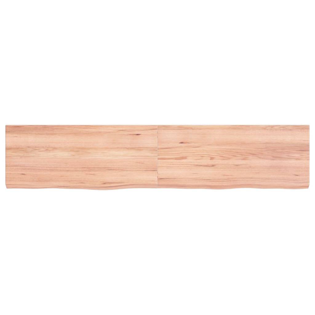 vidaXL Wandregal Hellbraun 140x30x(2-4) cm Massivholz Eiche Behandelt