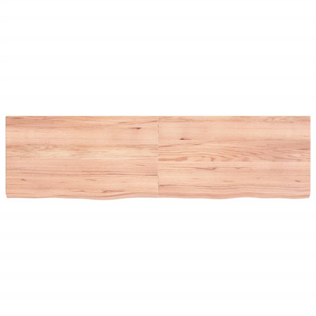 vidaXL Waschtischplatte Hellbraun 180x50x(2-6) cm Massivholz Behandelt