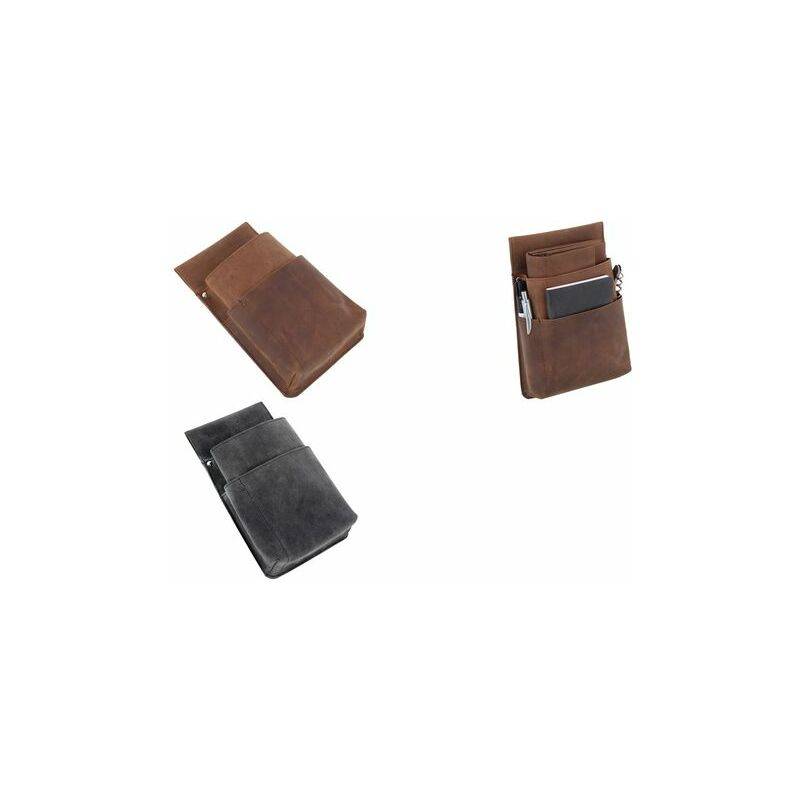 Alassio Gürteltasche für Kellnerbörsen, Hunter-Leder, braun
