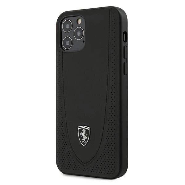 Ferrari FEOGOHCP12MBK iPhone 12/12 Pro 6.1″ schwarz/schwarz Hardcase Off Track Perforated