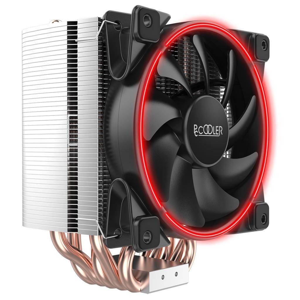 Pccooler GI-H58U CPU-Kühler in Rot - Kühlset - 12 cm - 1800 RPM - 26,5 dB - 65 cfm - Rot