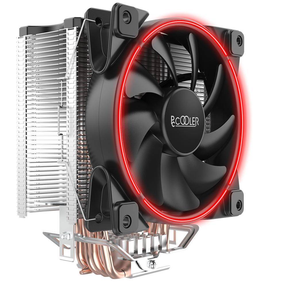 Pccooler GI-X5 CPU-Kühler in Rot - Kühlset - 12 cm - 1800 RPM - 26,5 dB - 65 cfm - Rot