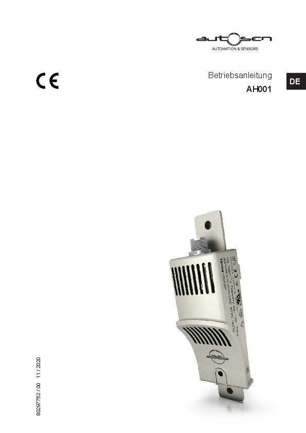 Temperatur- & Feuchtesensor (Luft) - AH001 - autosen