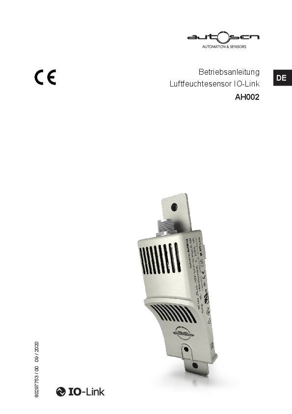 Temperatur- & Feuchtesensor (Luft) - AH002 - autosen