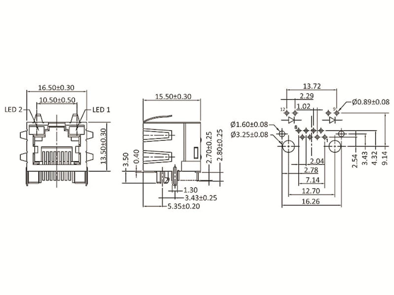 ECON CONNECT Pfostenverbinder, DIN 41651, 20-polig, grau, RM 2,54 mm