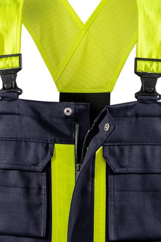 Fristads Schweisser-Latzhose 1029 WEL - Marine/Gelb/C50 131165-556-C50