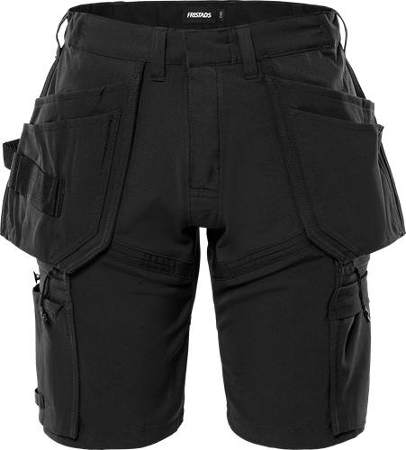 Fristads Handwerker-Stretch-Shorts 2598 LWS - Schwarz/C66 134119-940-C66