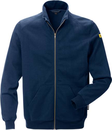 Fristads ESD Sweatjacke 4080 XSM - Marineblau/XS 121675-540-XS