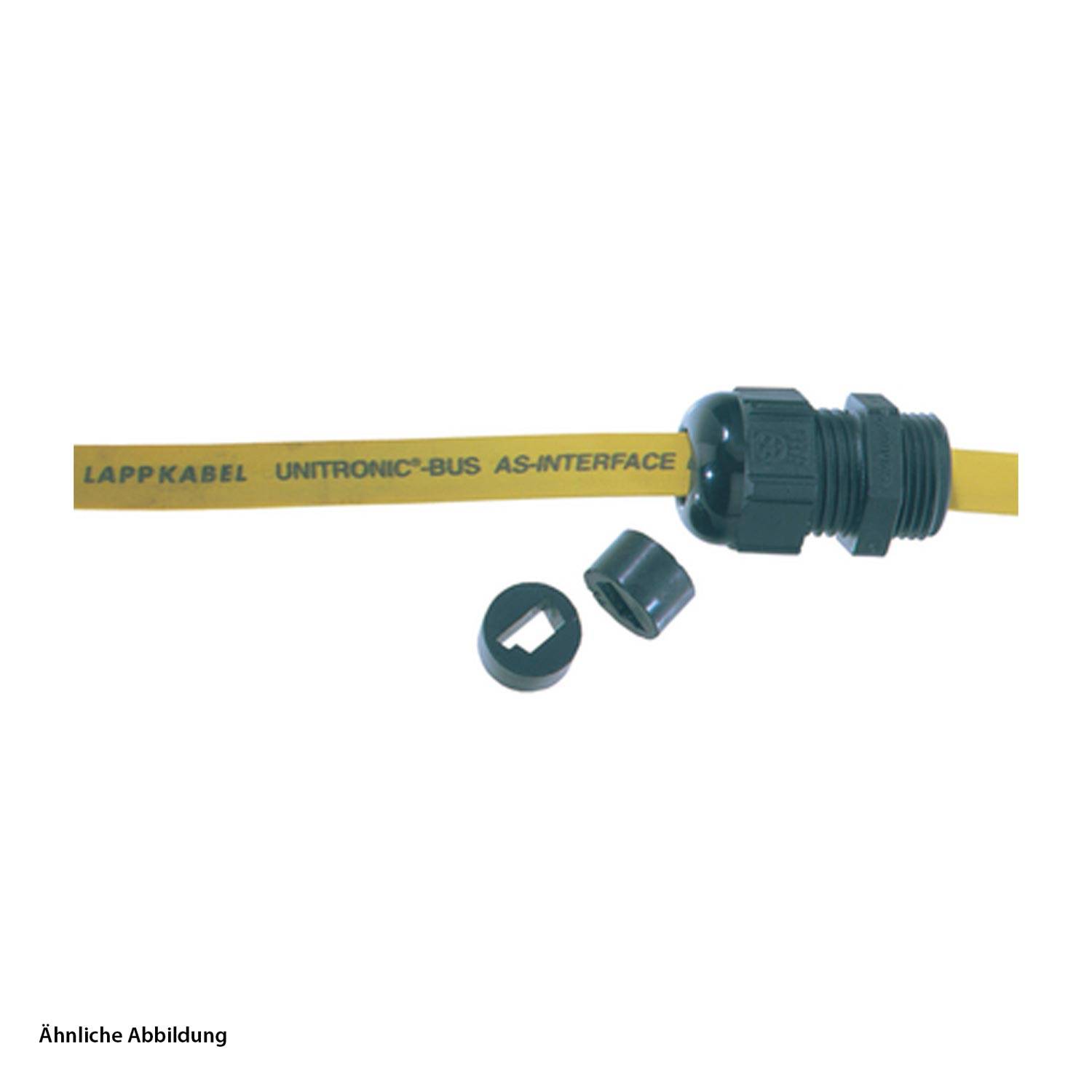Ein gelbes Kabel mit der Beschriftung 